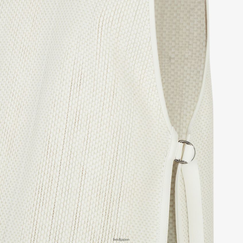 jp Fendi 女性 ウーブンレザートップ 白 20L42T1103 衣服
