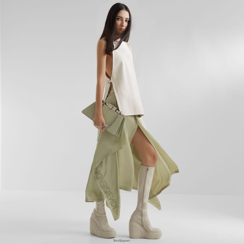 jp Fendi 女性 ウーブンレザートップ 白 20L42T1103 衣服