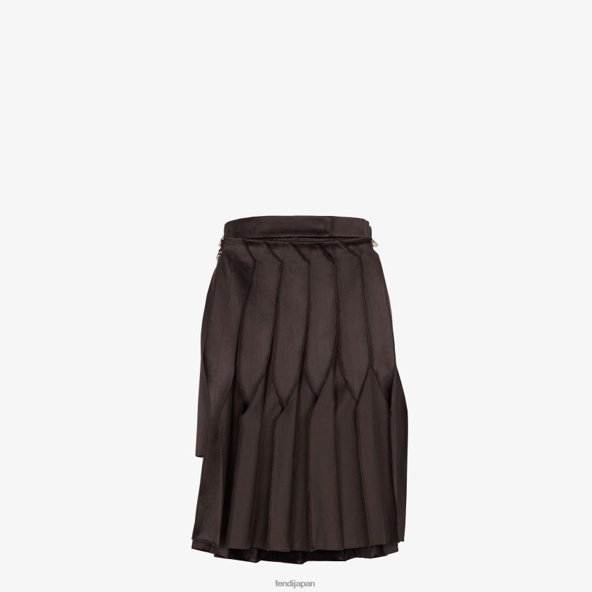jp Fendi 女性 ダッチェスサテンスカート 茶色 20L42T1000 衣服