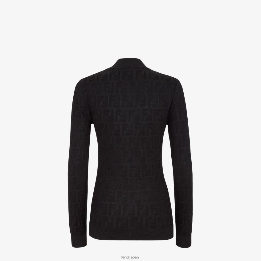 jp Fendi 女性 生地のセーター 黒 20L42T1014 衣服