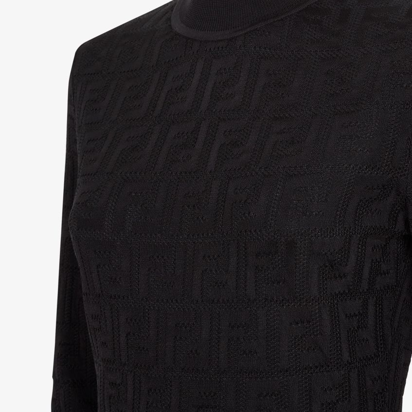 jp Fendi 女性 生地のセーター 黒 20L42T1014 衣服