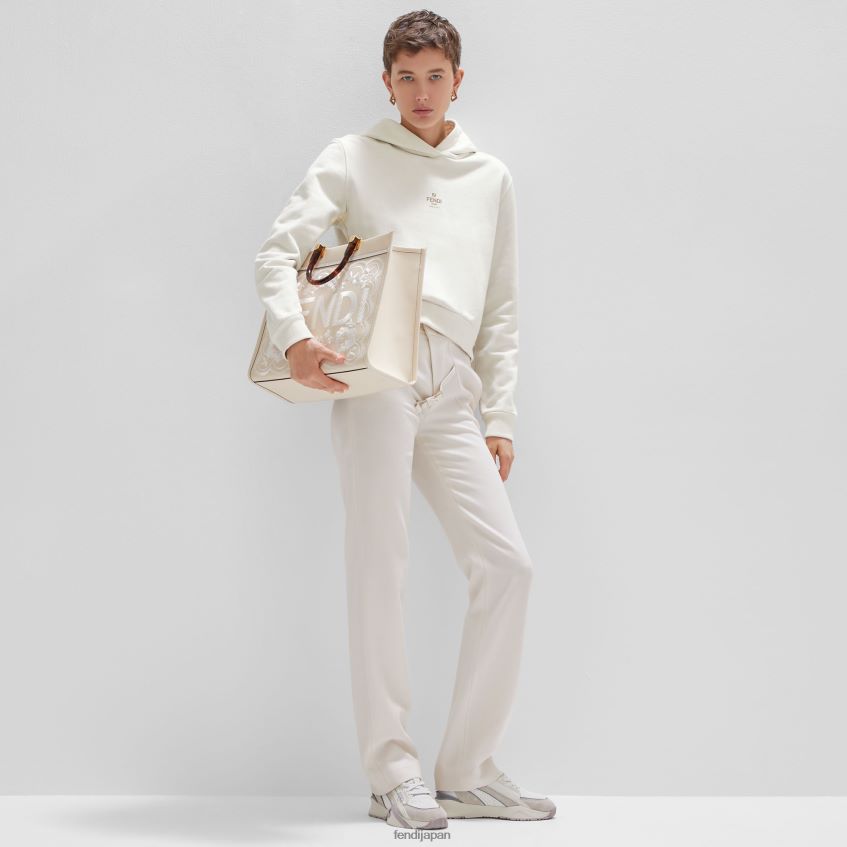 jp Fendi 女性 ジャージスウェットシャツ 白 20L42T1015 衣服