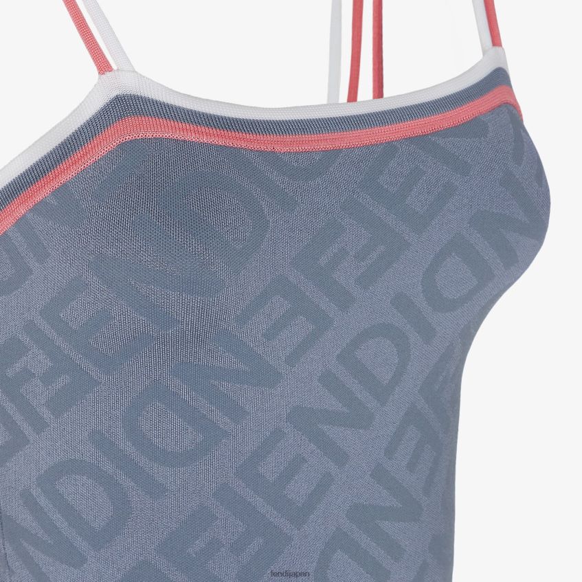 jp Fendi 女性 ビスコースドレス 青 20L42T1018 衣服