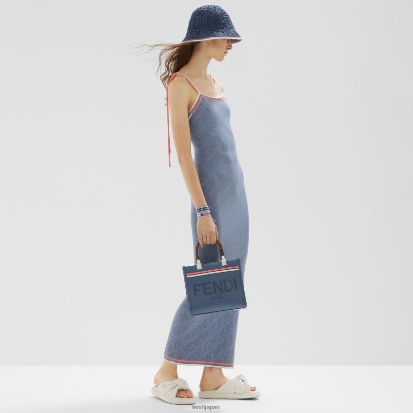 jp Fendi 女性 ビスコースドレス 青 20L42T1018 衣服
