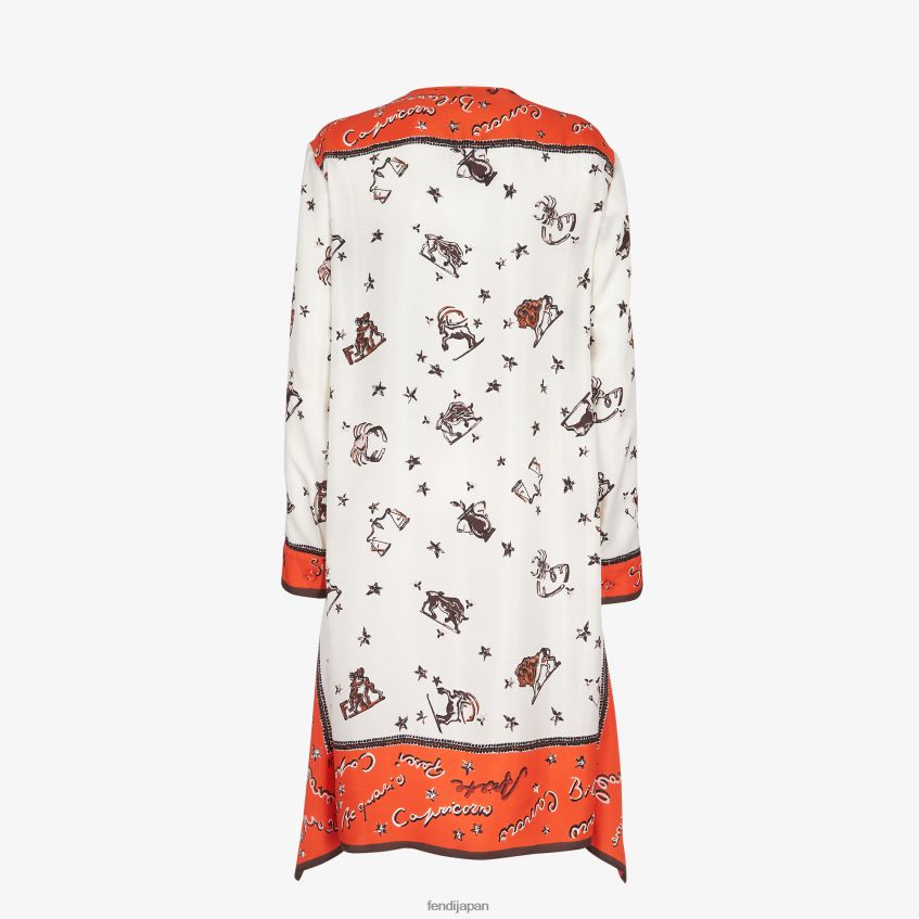 jp Fendi 女性 シルクドレス オレンジ 20L42T1020 衣服