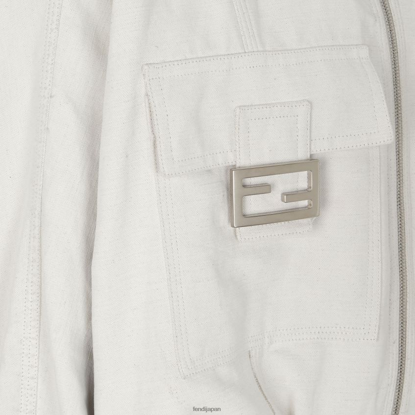 jp Fendi 女性 キャンバス バイ マーク ジェイコブス ジャケット 白 20L42T1027 衣服