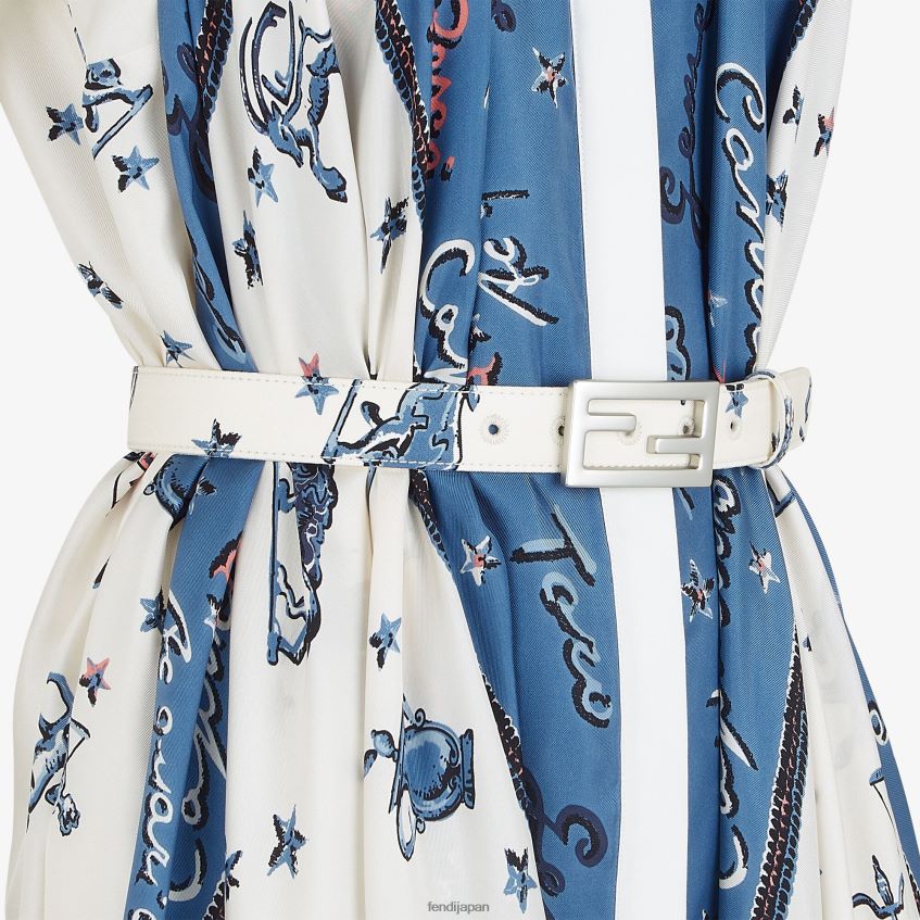 jp Fendi 女性 シルクドレス 青 20L42T1039 衣服