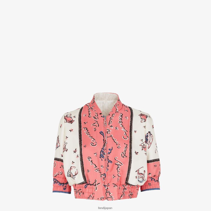 jp Fendi 女性 シルクリバーシブルボンバージャケット 多色 20L42T1041 衣服