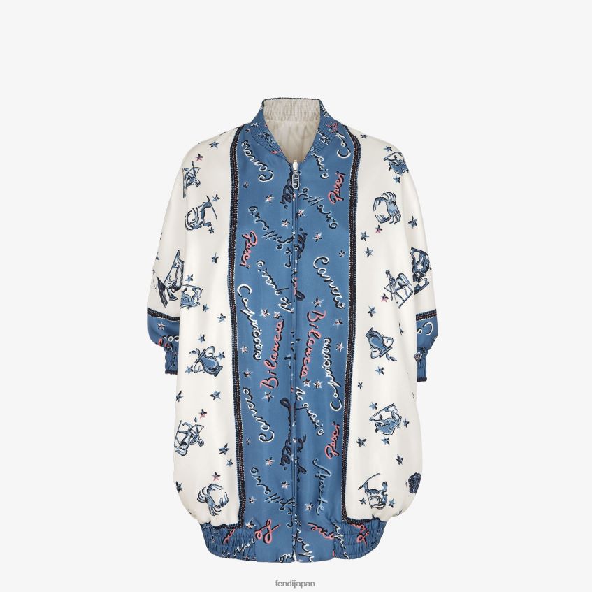 jp Fendi 女性 シルクリバーシブルボンバージャケット 多色 20L42T1043 衣服
