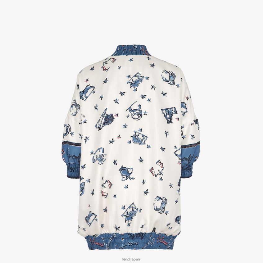 jp Fendi 女性 シルクリバーシブルボンバージャケット 多色 20L42T1043 衣服