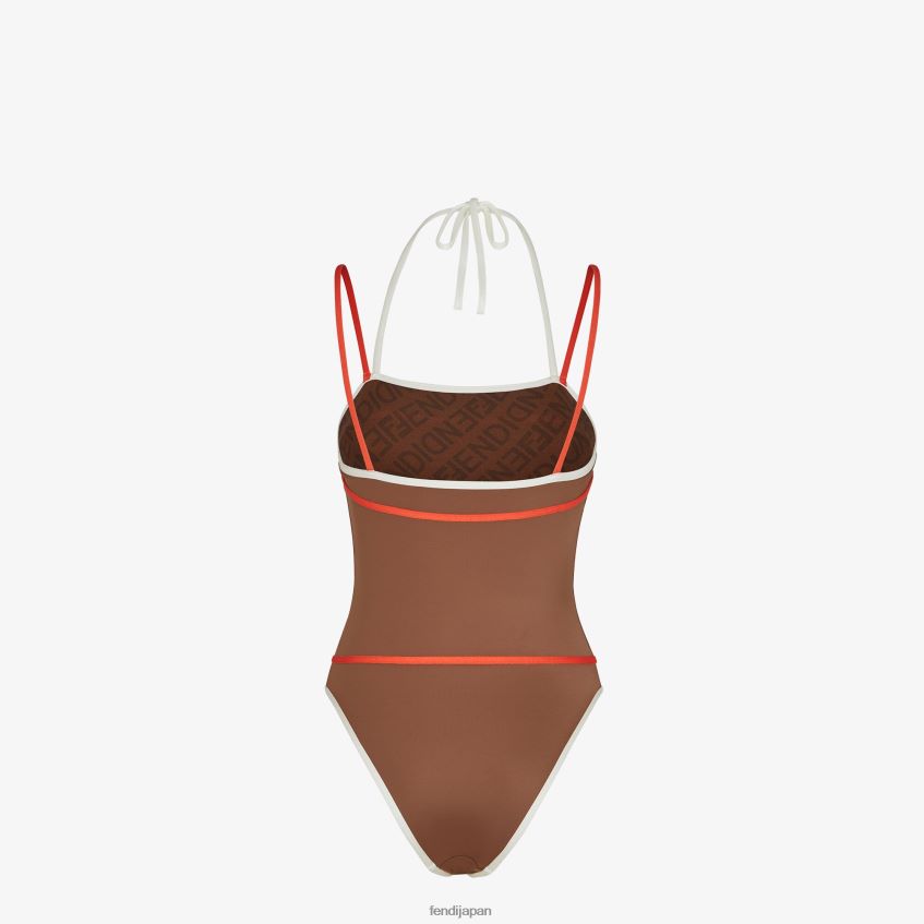 jp Fendi 女性 ライクラ水着 茶色 20L42T1055 衣服