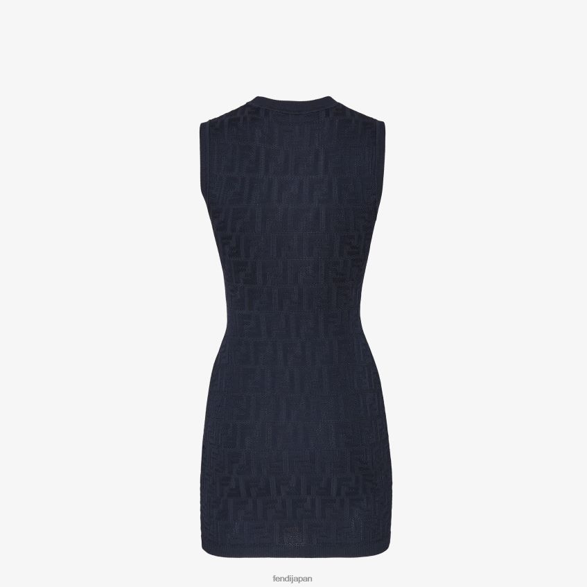 jp Fendi 女性 ニットドレス 青 20L42T1079 衣服
