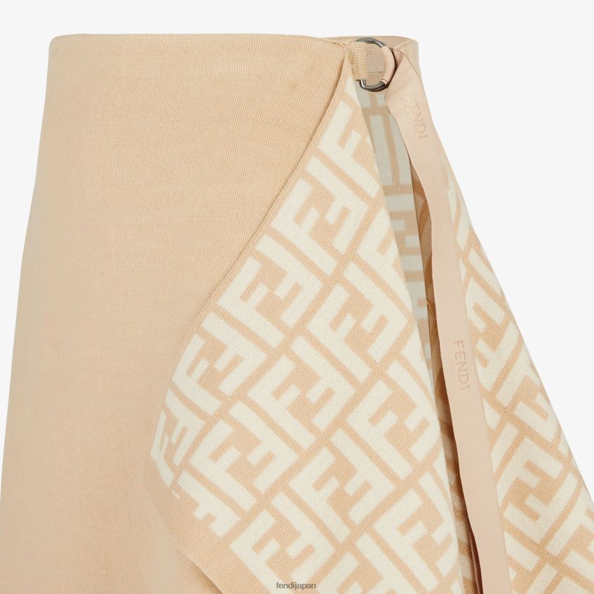 jp Fendi 女性 ウールスカート ベージュ 20L42T1081 衣服