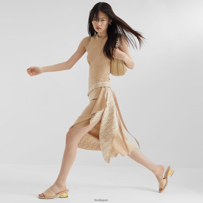 jp Fendi 女性 ウールスカート ベージュ 20L42T1081 衣服