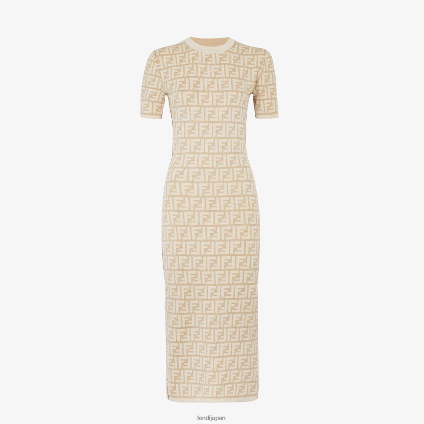 jp Fendi 女性 ウールのドレス ベージュ 20L42T1082 衣服