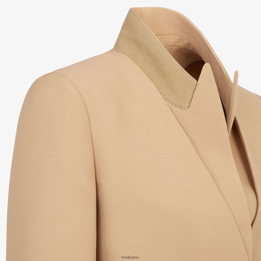 jp Fendi 女性 ウールとシルクのボレロ ベージュ 20L42T1085 衣服