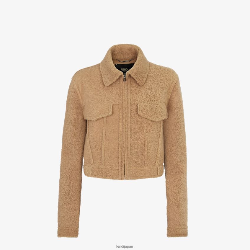 jp Fendi 女性 ムートンジャケット ベージュ 20L42T1091 衣服