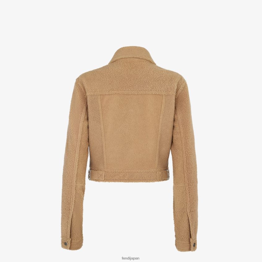 jp Fendi 女性 ムートンジャケット ベージュ 20L42T1091 衣服
