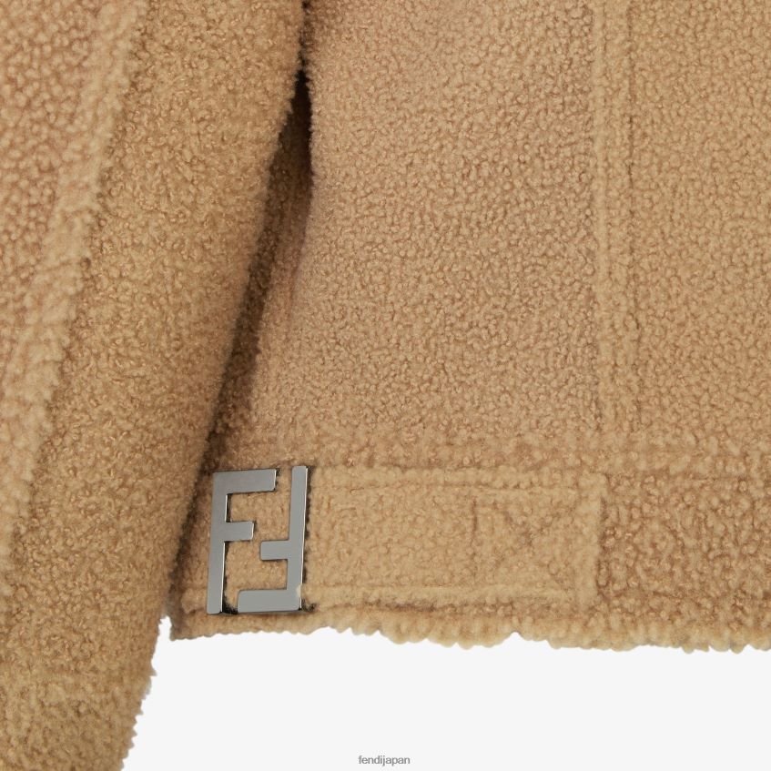 jp Fendi 女性 ムートンジャケット ベージュ 20L42T1091 衣服