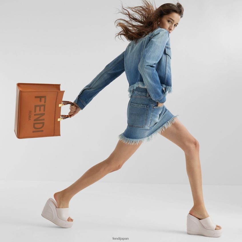 jp Fendi 女性 デニムスカート 青 20L42T1093 衣服