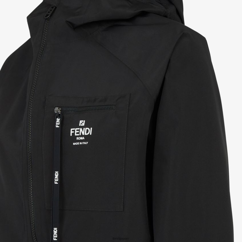 jp Fendi 女性 ナイロンウインドブレーカージャケット 黒 20L42T1097 衣服