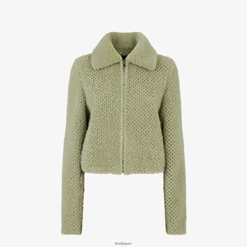 jp Fendi 女性 ムートンジャケット 緑 20L42T1099 衣服