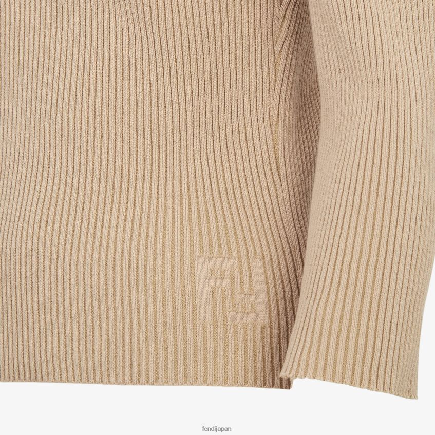 jp Fendi 女性 綿のセーター ベージュ 20L42T1115 衣服