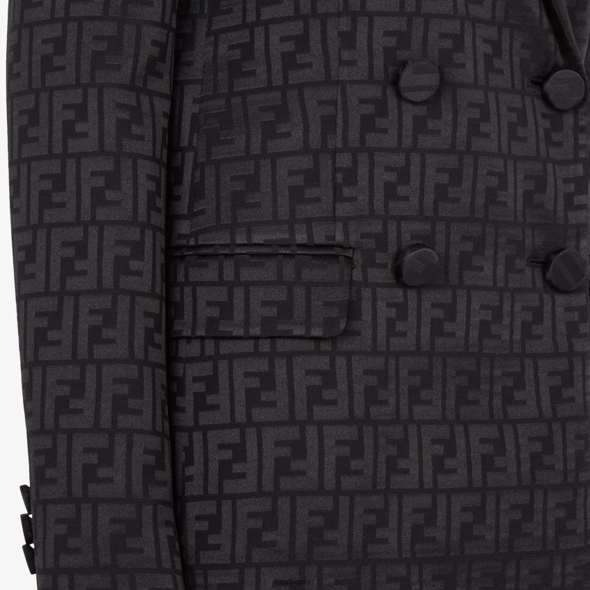 jp Fendi 女性 シルクジャケット 黒 20L42T1131 衣服