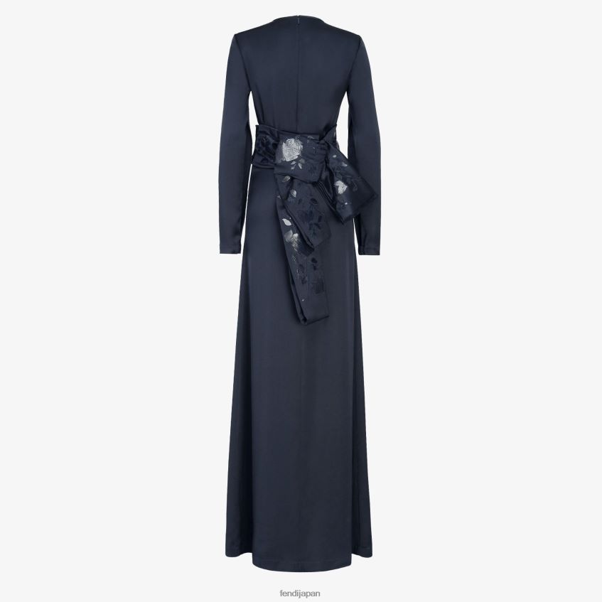 jp Fendi 女性 シルクドレス 青 20L42T1134 衣服