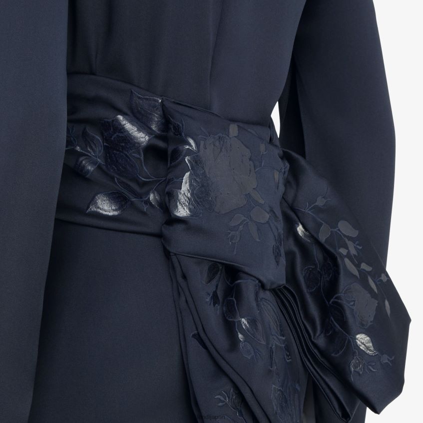 jp Fendi 女性 シルクドレス 青 20L42T1134 衣服