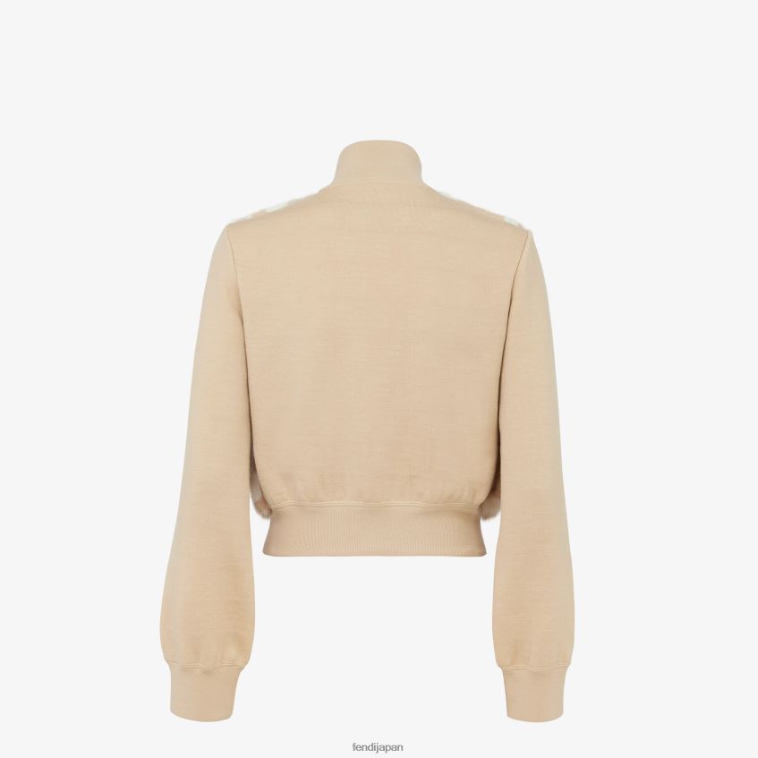 jp Fendi 女性 ミンクボンバー ベージュ 20L42T1137 衣服