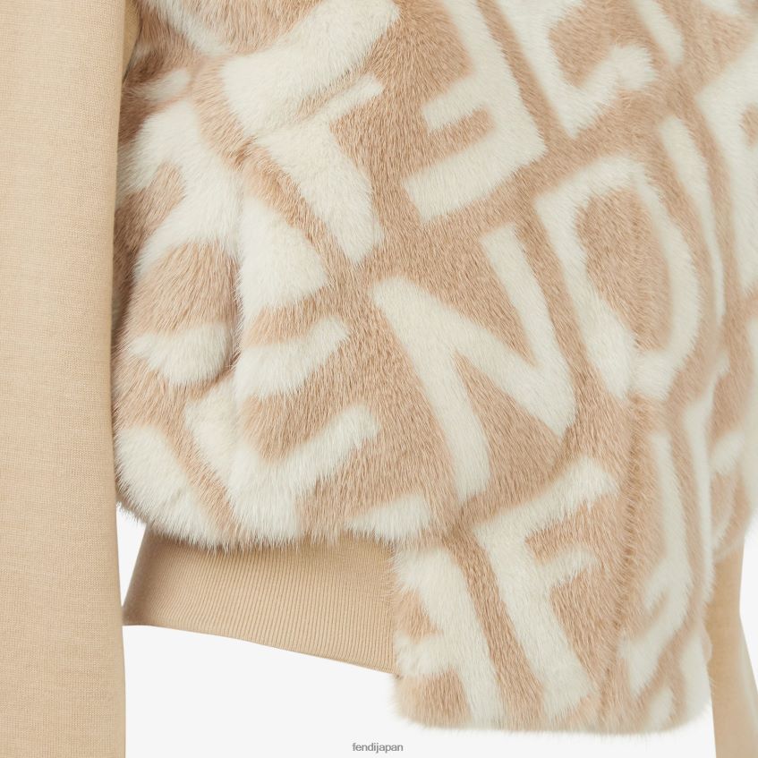 jp Fendi 女性 ミンクボンバー ベージュ 20L42T1137 衣服