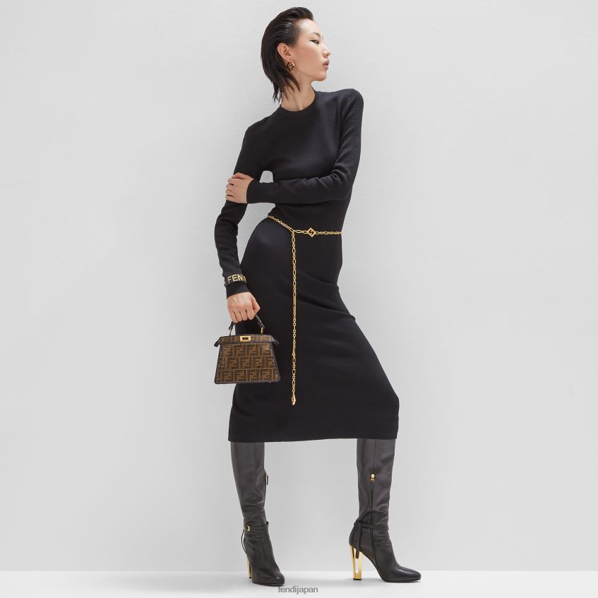 jp Fendi 女性 ジャージードレス 黒 20L42T1142 衣服