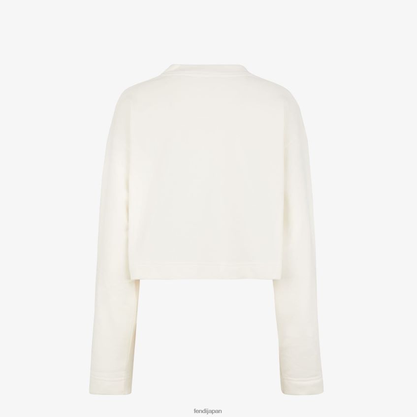jp Fendi 女性 ジャージスウェットシャツ 白 20L42T1151 衣服