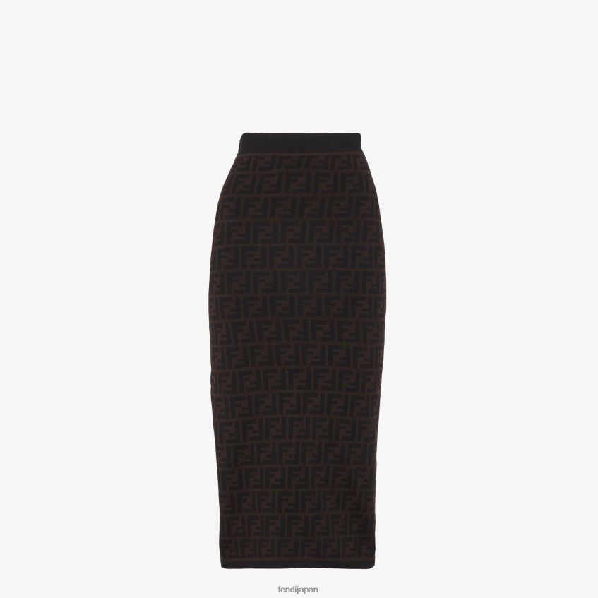 jp Fendi 女性 ニットスカート 茶色 20L42T1156 衣服