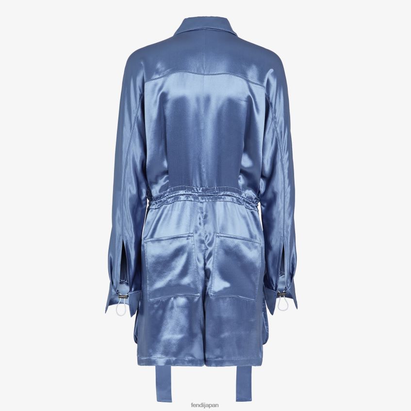 jp Fendi 女性 ビスコースサテンのプレイスーツ 青 20L42T1160 衣服