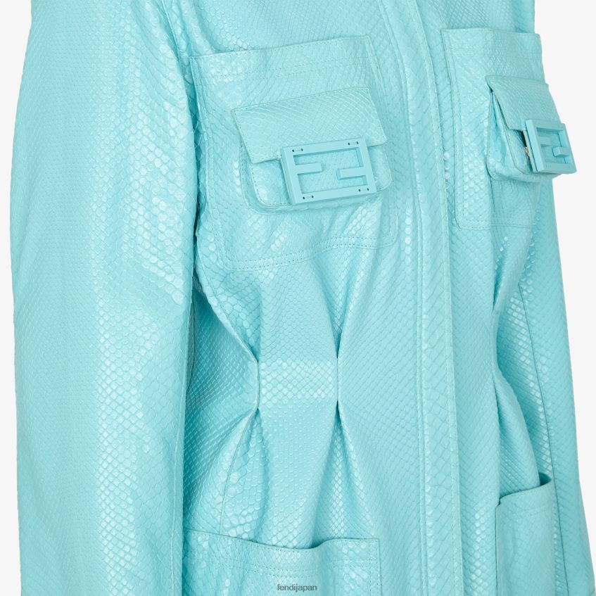 jp Fendi 女性 パイソンドレス ライトブルー 20L42T1189 衣服