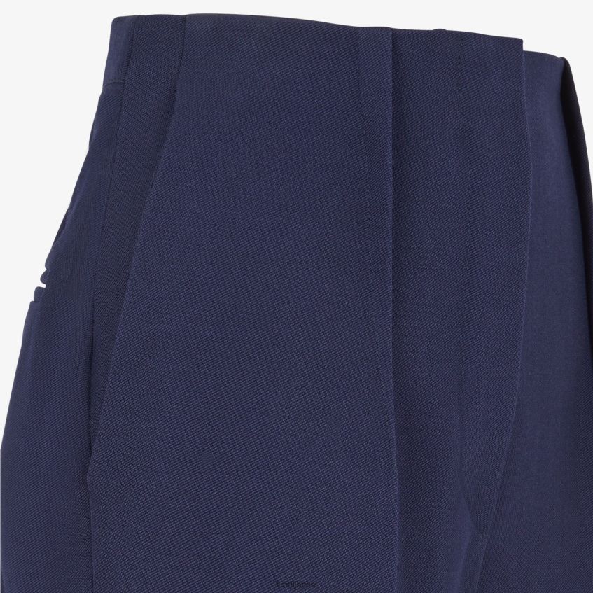 jp Fendi 女性 グレイン ド プードル ウール パンツ 青 20L42T1204 衣服