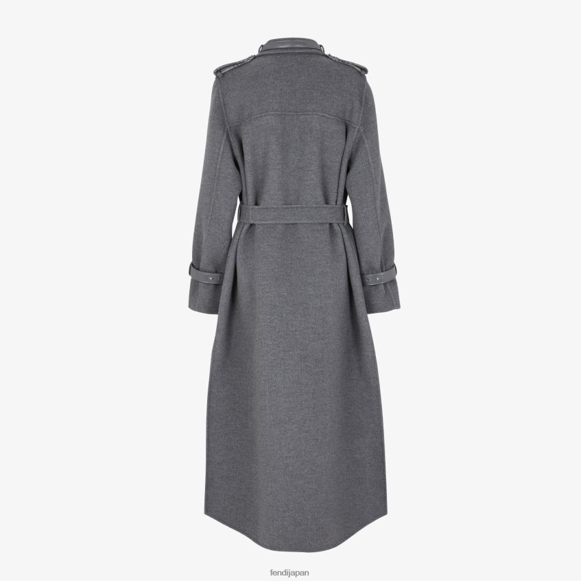 jp Fendi 女性 羊毛のコート グレー 20L42T1213 衣服