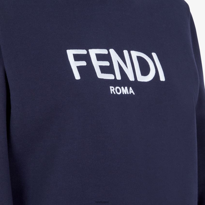 jp Fendi 女性 ジャージスウェットシャツ 青 20L42T1219 衣服
