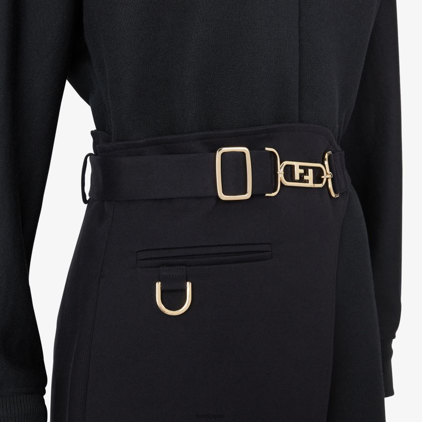 jp Fendi 女性 ジャージードレス 黒 20L42T1222 衣服