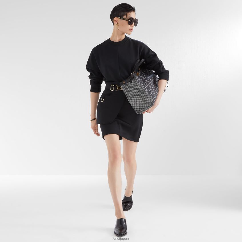 jp Fendi 女性 ジャージードレス 黒 20L42T1222 衣服