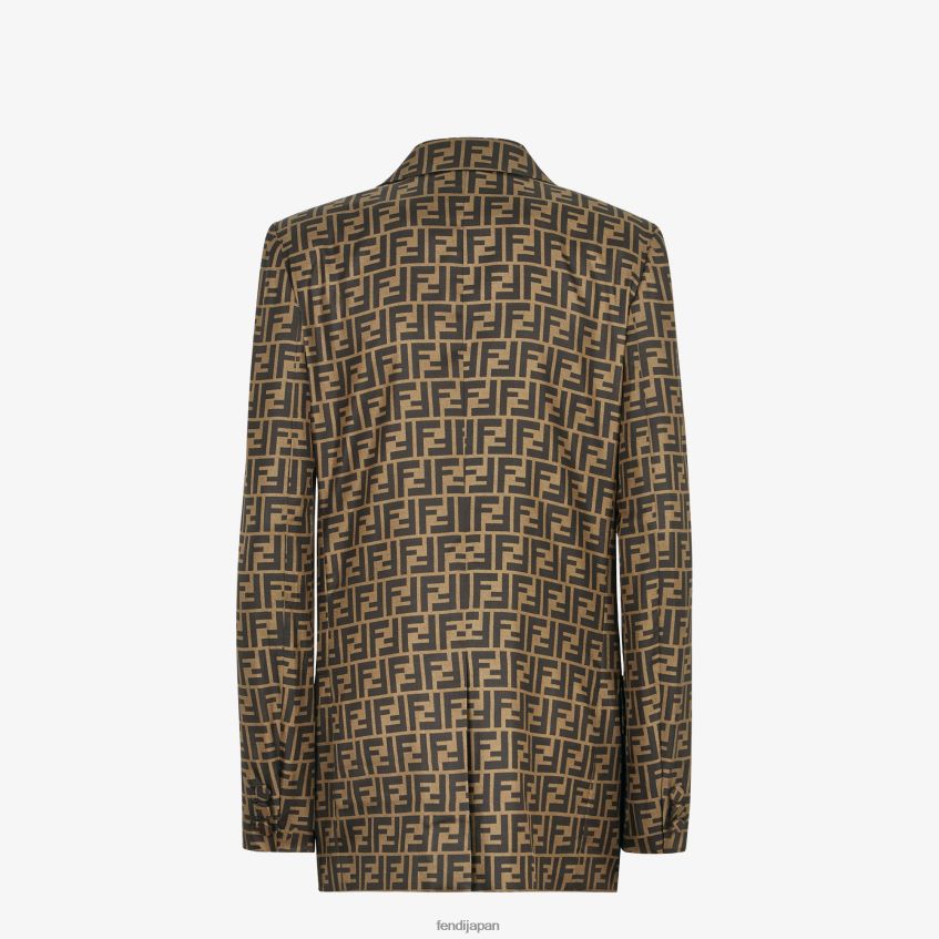 jp Fendi 女性 シルクジャケット 茶色 20L42T1230 衣服