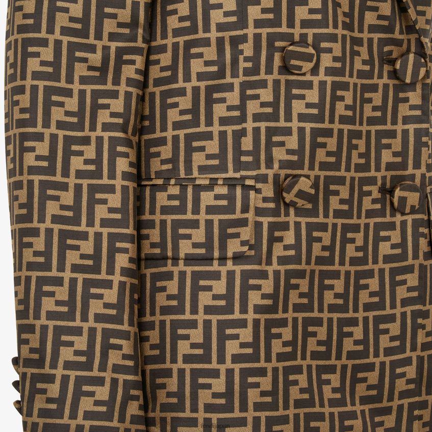 jp Fendi 女性 シルクジャケット 茶色 20L42T1230 衣服