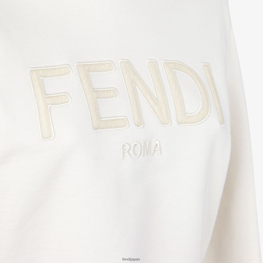 jp Fendi 女性 コットンスウェットシャツ 白 20L42T1234 衣服