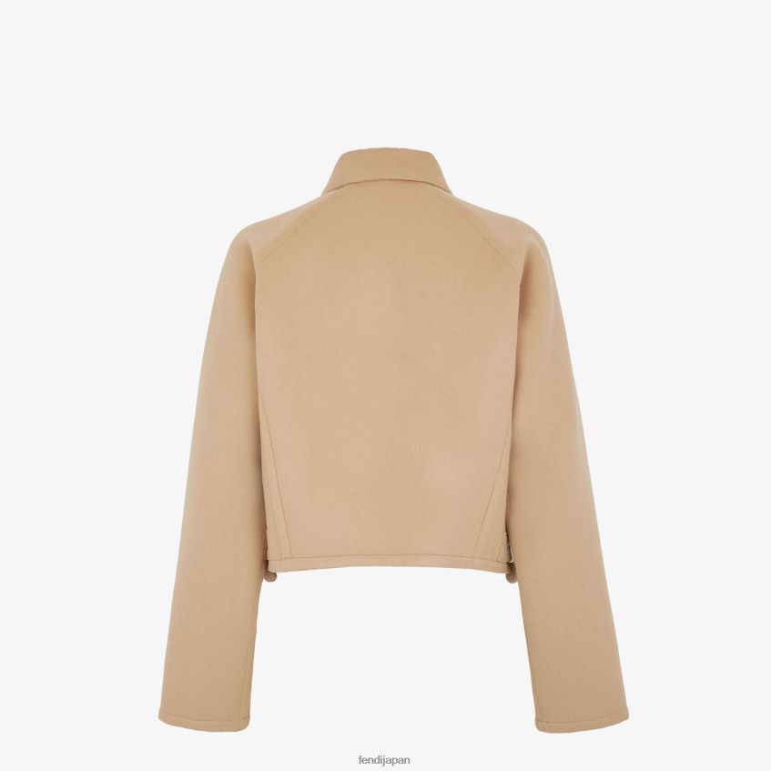 jp Fendi 女性 ウールとミンクのジャケット ベージュ 20L42T1247 衣服