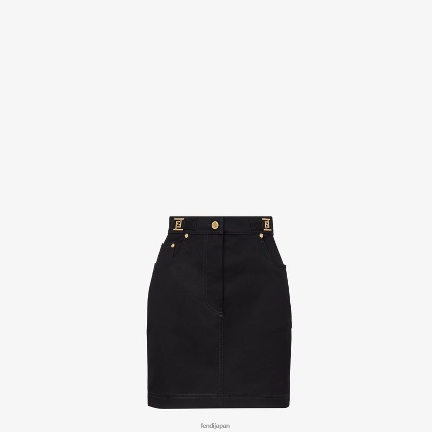 jp Fendi 女性 デニムスカート 黒 20L42T1257 衣服