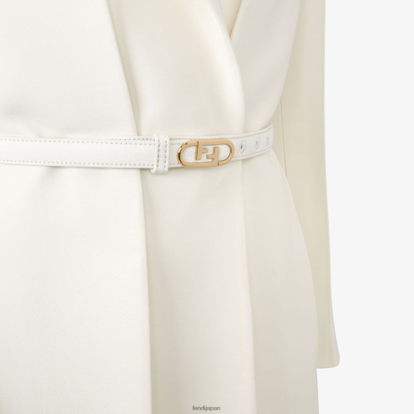 jp Fendi 女性 ウールとシルクのコート 白 20L42T1258 衣服