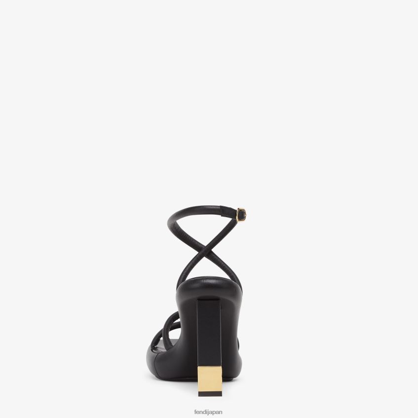 jp Fendi 女性 ナッパレザーサンダル 黒 20L42T1296 靴