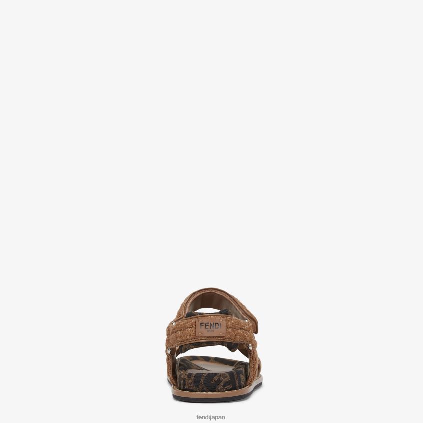 jp Fendi 女性 ファブリックサンダル 茶色 20L42T1298 靴